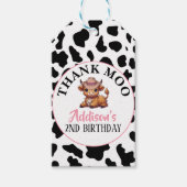 Dank Moo Baby Koe Print Cadeaulabel (Voorkant)