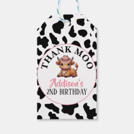 Dank Moo Baby Koe Print Cadeaulabel