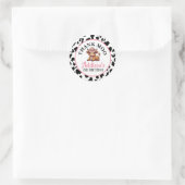 Dank Moo Baby Koe Print Ronde Sticker (Tas)