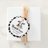 Dank Moo voor het komen Koe verjaardag dank je Bedankjes Labels (In situ)