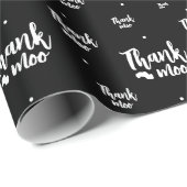 Dank moo zwart-wit inpakpapier (Rol Hoek)