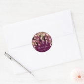 Dank Naam 16e Bruids Glitter Ballon Goud Marsala Ronde Sticker (Envelop)