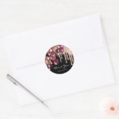 Dank Naam 16e Bruids Glitter Ballon Roos Berry Ronde Sticker (Envelop)