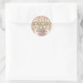 Dank Naam 55e Verjaardagsfeest Glitter Drips Roos Ronde Sticker (Tas)