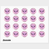Dank Naam Boutique Wimper Shop Roze Violet Girly Ronde Sticker (Vel)