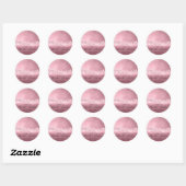 Dank Naam Datum Spark Beach Waves Roze Rose Ronde Sticker (Vel)
