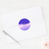 Dank Naam Datum Spark Bridal Pink Cobalt Blue Ronde Sticker (Envelop)