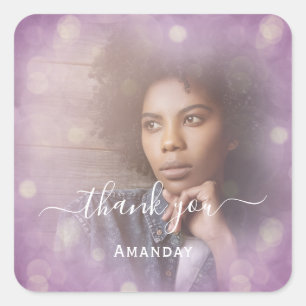 Dank Naam Foto Rook Bruids Sweet16  Vierkant Vierkante Sticker