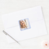Dank Naam Frame Foto Bruidsfeest Sweet16th Vierkante Sticker (Envelop)