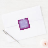 Dank Naam Glitter Bruids Sweet 16e Bes Violet Vierkante Sticker (Envelop)