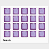 Dank Naam Glitter Bruids Sweet 16e Paars Violet Vierkante Sticker (Vel)
