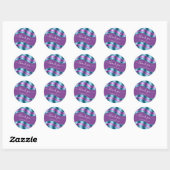 Dank Naam Sweet 16de Bruidsfeest Violet Teal Ronde Sticker (Vel)