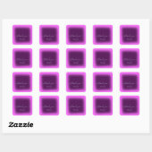 Dank Name Roze Bes Favoriet Frame Holografisch Vierkante Sticker (Vel)