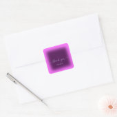Dank Name Roze Bes Favoriet Frame Holografisch Vierkante Sticker (Envelop)