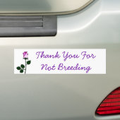 Dank niet-fokdieren bumpersticker (Op auto)