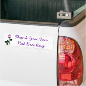 Dank niet-fokdieren bumpersticker (Op Truck)