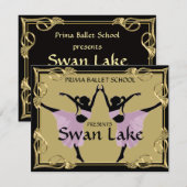 DANK OF THEATER PRODUCTION TICKET INVITATION KAART (Voorkant / Achterkant)