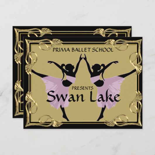 DANK OF THEATER PRODUCTION TICKET INVITATION KAART (Voorkant / Achterkant)