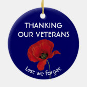 DANK ONZE VETERANEN ZOLANG we Poppie vergeten Keramisch Ornament (Achterkant)