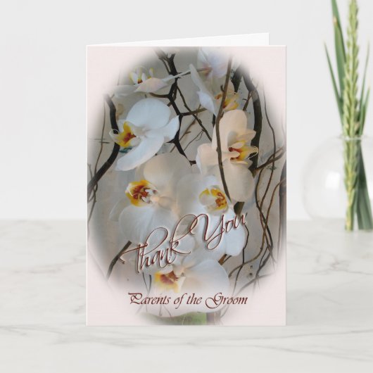 Dank ouders van de bruidegom bedankkaart (Voorkant)