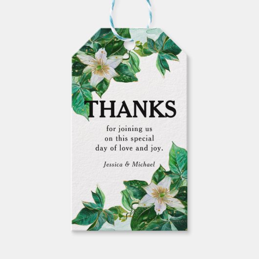 💍 Dank Passiflora Serenity Cadeaulabel (Voorkant)