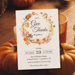 Dank Rustieke Herfstbladeren Thanksgiving Kaart