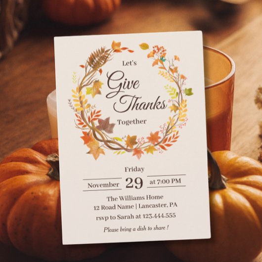 Dank Rustieke Herfstbladeren Thanksgiving Kaart