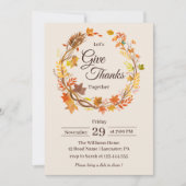Dank Rustieke Herfstbladeren Thanksgiving Kaart (Voorkant)