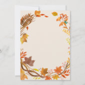 Dank Rustieke Herfstbladeren Thanksgiving Kaart (Achterkant)