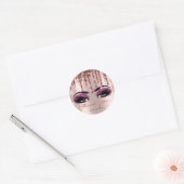 Dank Script Berry Makeup Roos Eyelash 3D drip Ronde Sticker (Envelop)