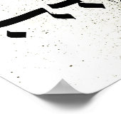 Dank u,ת ד ה, Hebreeuwse Calligrafie, Wall Art, Poster (Hoek)