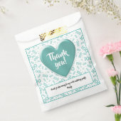 Dank u 100e Willekeurige Getal Patroon Blauwgroen/ Bedankzakje (Gezegeld)