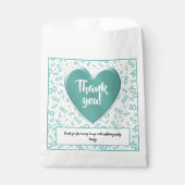 Dank u 100e Willekeurige Getal Patroon Blauwgroen/ Bedankzakje (Voorkant)