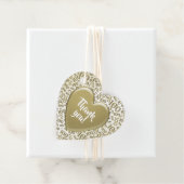 Dank u 100e willekeurige nummer patroon goud/wit bedankjes labels (In situ)