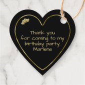 Dank u 100e willekeurige nummer patroon zwart / go bedankjes labels (Achterkant)