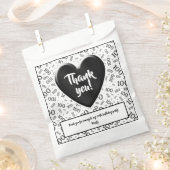 Dank u 100e willekeurige nummer patroon zwart/wit bedankzakje (Geknipt)