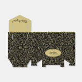 Dank u 105th verjaardag zwart/goud patroon bedankdoosjes (Uitgevouwen)