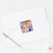 Dank u 10% korting QRCODE Logo Flowers Vierkante Sticker (Envelop)