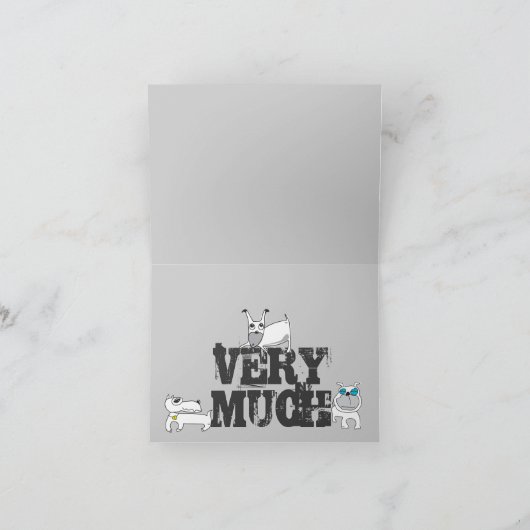 Dank u 12 de Afbeeldingskaart van honden Bedankkaart (Binnen)