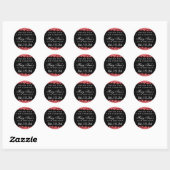 Dank u 18e verjaardagsfeestje Sparkles Red Ronde Sticker (Vel)