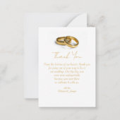 dank u 2 foto's collage geometrische gouden bruilo notitiekaartje (Achterkant)