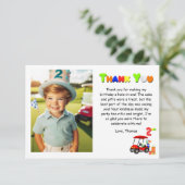 Dank u 2e verjaardag Patroon Rode Golf Cart Boy's Bedankkaart (Staand voorkant)