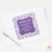 Dank u: 30ste Verjaardag Paarse Nummer Patroon Vierkante Sticker (Envelop)