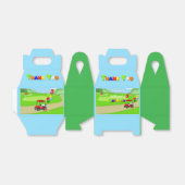 Dank u 3e verjaardag rode golfkar jongen bedankdoosjes (Uitgevouwen)