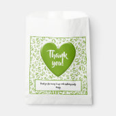 Dank u 40e Willekeurige Getal Patroon Groen/Wit Bedankzakje (Voorkant)