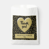 Dank u 40e willekeurige nummer patroon zwart / gou bedankzakje (Voorkant)