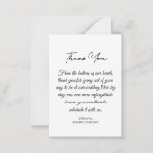 dank u 4 foto's collage rustiek hout bruiloft notitiekaartje (Achterkant)