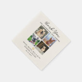 Dank u 4 Pet foto's bruiloft servet (Hoek)