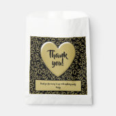 Dank u 50e willekeurige nummer patroon zwart / gou bedankzakje (Voorkant)