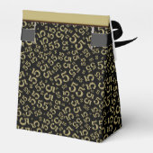 Dank u: 55e verjaardag thema goud/zwart bedankdoosjes (Achterkant)